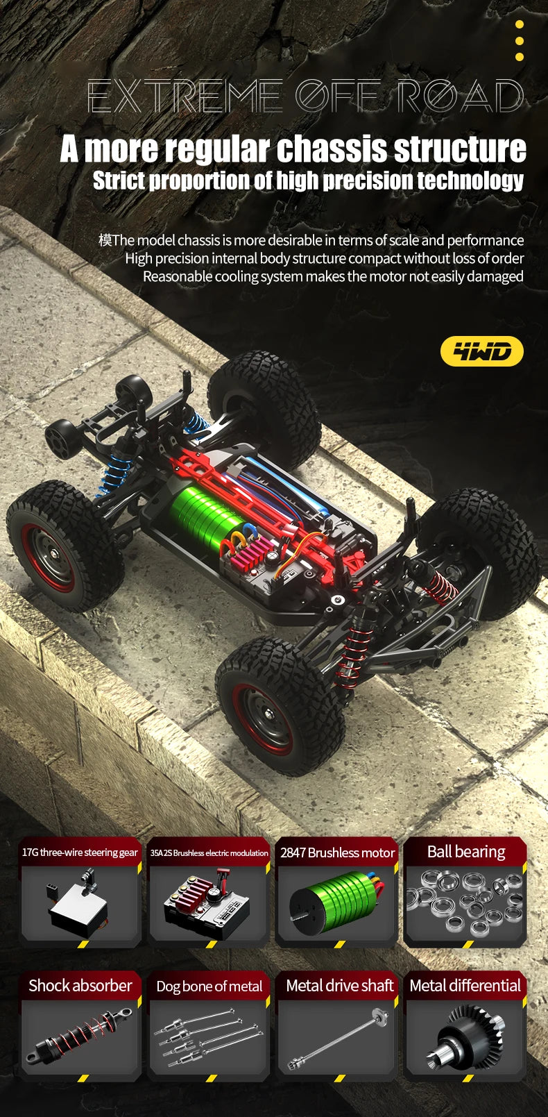 RC High Speed Off-Road 4x4 Rally Truck